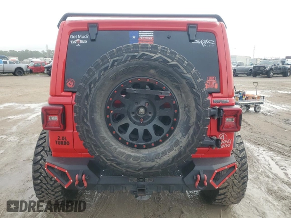 2018 Jeep Wrangler Unlimited Rubicon z VIN 1C4HJXFN3JW148119, wystawiony jako Copart lot #85839454 z przebiegiem Nie podano mil oraz Szkoda całkowita • Salvage title. Historia ofert i sprzedaży dostępna na DreamBid. Obrazek 6.