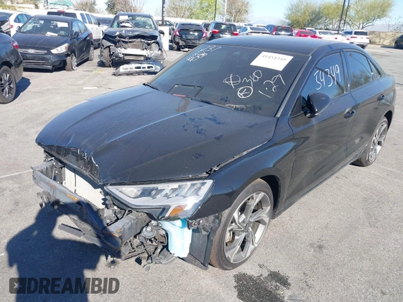 2022 Audi A3 Premium with VIN WAUAUDGY0NA084461, listed as a IAAI auction lot 41454349 with 33,441 mi miles. Bid and sale history available at carsss.com. Image 2.