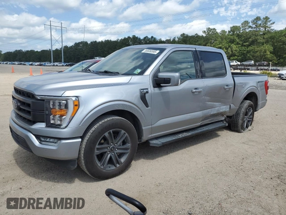 2021 Ford F-150 XL with VIN 1FTEW1C50MFA45654, listed as a Copart auction lot 56936595 with 103,189 mi miles and Salvage title. Bid and sale history available at DreamBid. Image 1.