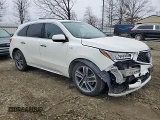 2017 Acura MDX Sport Hybrid w/Advance Pkg with VIN 5FRYD7H7XHB000939, listed as a Copart auction lot 44944615 with 114,820 mi miles and Salvage Title. Bid and sale history available at carsss.com. Image 4.