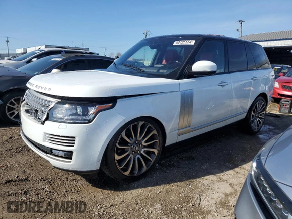 2017 Land Rover Range Rover Autobiography with VIN SALGV2FE8HA330823, listed as a Copart auction lot 50125554 with 93,763 mi miles and Salvage title. Bid and sale history available at DreamBid. Image 1.