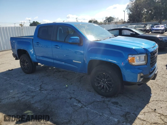 2022 GMC Canyon 2WD Elevation with VIN 1GTG5CEN9N1329626, listed as a Copart auction lot 44574085 with 27,315 mi miles and Salvage Title. Bid and sale history available at carsss.com. Image 4.