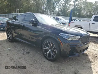 2022 BMW X6 xDrive40i with VIN 5UXCY6C01N9K49185, listed as a Copart auction lot 49020645 with 36,200 mi miles and Salvage Title. Bid and sale history available at carsss.com. Image 4.