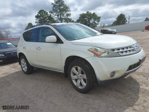 2007 Nissan Murano SL with VIN JN8AZ08T87W519155, listed as a IAAI auction lot 41504877 with 128,093 mi miles. Bid and sale history available at carsss.com. Image 1.