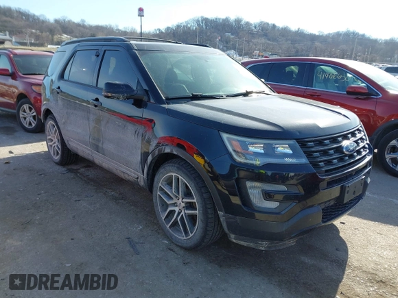 2017 Ford Explorer Sport with VIN 1FM5K8GT9HGD02111, listed as a IAAI auction lot 41395462 with 105,000 mi miles and . Bid and sale history available at carsss.com. Image 1.
