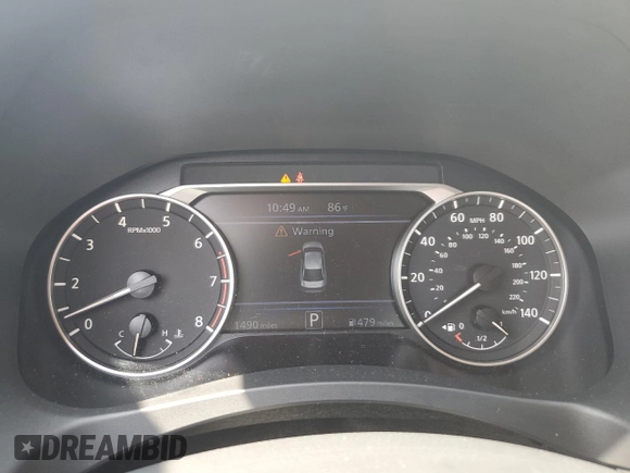 2025 Nissan Altima SV z VIN 1N4BL4DV5SN393597, wystawiony jako Copart lot #59698375 z przebiegiem 1 490 mil mil oraz Czysty tytuł • Clean title. Historia ofert i sprzedaży dostępna na DreamBid. Obrazek 9.
