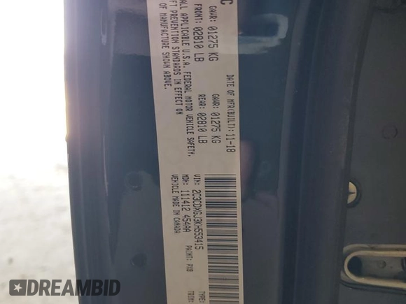 2019 Dodge Charger Scat Pack with VIN 2C3CDXGJ3KH553415, listed as a Copart auction lot 51308405 with 110,860 mi miles and Salvage Title. Bid and sale history available at DreamBid. Image 12.