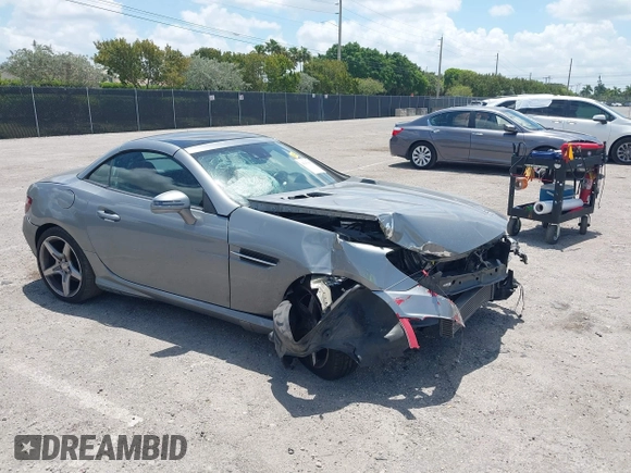 2014 Mercedes-Benz SLK 250 with VIN WDDPK4HA7EF092618, listed as a IAAI auction lot 42150470 with 52,727 mi miles and . Bid and sale history available at DreamBid. Image 1.