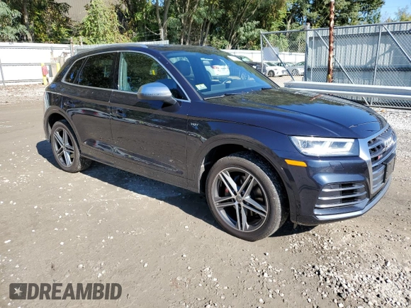 2018 Audi SQ5 Premium Plus with VIN WA1A4AFY7J2249312, listed as a Copart auction lot 74194984 with 80,446 mi miles and Salvage Title. Bid and sale history available at DreamBid. Image 4.