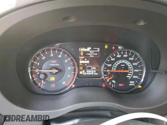 2021 Subaru WRX STI with VIN JF1VA2E62M9803301, listed as a Copart auction lot 59732125 with 24,943 mi miles and Salvage title. Bid and sale history available at DreamBid. Image 9.