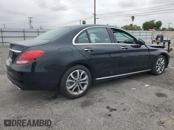 2018 Mercedes-Benz C with VIN WDDWF4JB9JR389174, listed as a Copart auction lot 55752745 with 53,332 mi miles and Clean Title. Bid and sale history available at DreamBid. Image 3.
