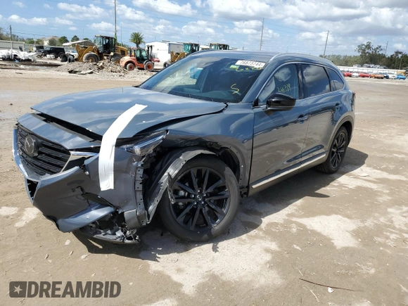 2022 Mazda CX-9 Grand Touring with VIN JM3TCBDY8N0621209, listed as a Copart auction lot 76873744 with 24,339 mi miles and Salvage Title. Bid and sale history available at carsss.com. Image 1.