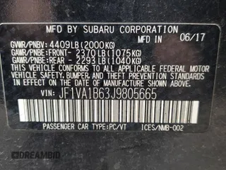 2018 Subaru WRX Premium with VIN JF1VA1B63J9805665, listed as a Copart auction lot 47117885 with 85,319 mi miles and Salvage Title. Bid and sale history available at carsss.com. Image 12.