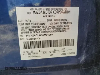 2011 Mazda 6 i Grand Touring with VIN 1YVHZ8CH0B5M01069, listed as a Copart auction lot 70886714 with 112,872 mi miles and Salvage Title. Bid and sale history available at DreamBid. Image 12.