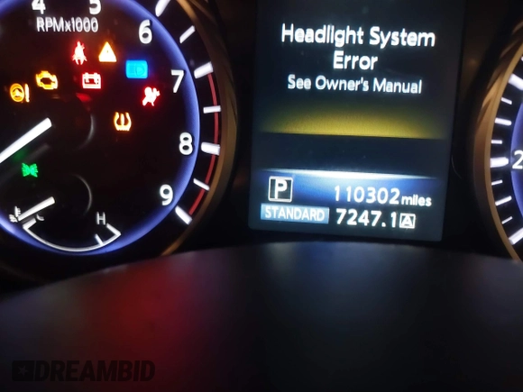 2017 Infiniti Q50 Red Sport 400 with VIN JN1FV7AR8HM870121, listed as a IAAI auction lot 41299639 with 110,302 mi miles. Bid and sale history available at carsss.com. Image 16.
