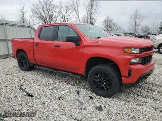 2021 Chevrolet Silverado 1500 Custom with VIN 1GCUYBEF5MZ126035, listed as a Copart auction lot 84873734 with 0 mi miles and Salvage Title. Bid and sale history available at carsss.com. Image 4.