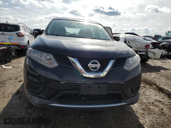 2015 Nissan Rogue S with VIN KNMAT2MV0FP583098, listed as a Copart auction lot 51582475 with 75,557 mi miles and Salvage Title. Bid and sale history available at DreamBid. Image 5.
