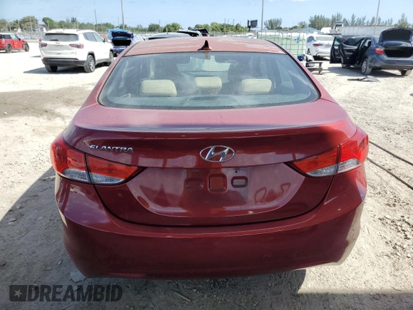 2013 Hyundai Elantra Limited with VIN KMHDH4AE4DU740611, listed as a Copart auction lot 54711845 with 95,408 mi miles and Salvage Title. Bid and sale history available at DreamBid. Image 6.