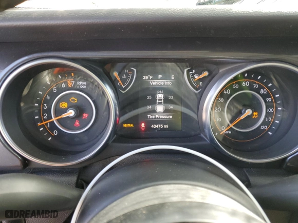 2020 Jeep Gladiator Altitude with VIN 1C6HJTAG6LL217169, listed as a Copart auction lot 47629145 with 43,475 mi miles and Salvage Title. Bid and sale history available at carsss.com. Image 9.