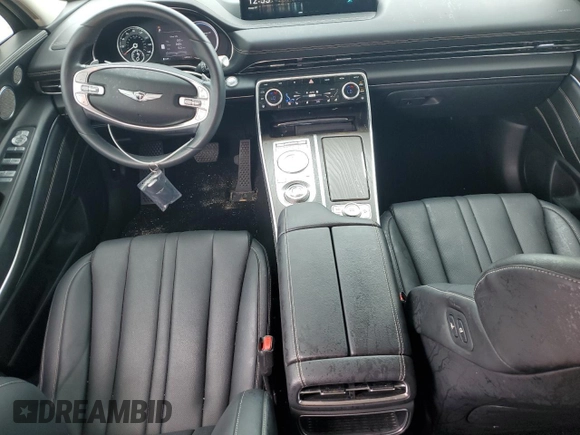 2022 Genesis GV80 with VIN KMUHB4SB6NU097950, listed as a Copart auction lot 81049344 with 63,062 mi miles and Salvage Title. Bid and sale history available at DreamBid. Image 8.