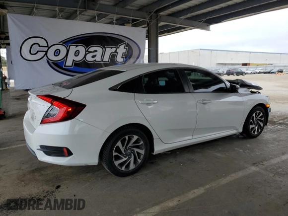 2016 Honda Civic Sedan EX with VIN 19XFC2F78GE200126, listed as a Copart auction lot 53552125 with 91,818 mi miles and Salvage Title. Bid and sale history available at carsss.com. Image 3.