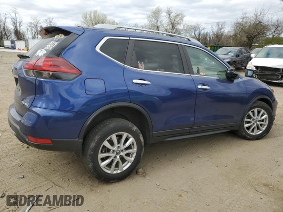 2020 Nissan Rogue S with VIN 5N1AT2MVXLC725150, listed as a Copart auction lot 47430394 with 41,336 mi miles and Salvage Title. Bid and sale history available at DreamBid. Image 3.