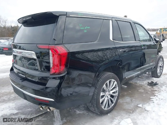 2023 GMC Yukon Denali with VIN 1GKS2DKL1PR490069, listed as a IAAI auction lot 41608625 with 14,481 mi miles. Bid and sale history available at carsss.com. Image 4.