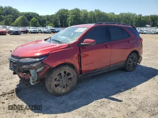2023 Chevrolet Equinox RS with VIN 3GNAXMEGXPS154626, listed as a Copart auction lot 58684894 with 0 mi miles and Salvage Title. Bid and sale history available at carsss.com. Image 1.