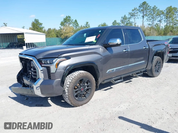 2022 Toyota Tundra 1794 Edition with VIN 5TFMA5DB9NX015571, listed as a IAAI auction lot 41730283 with 76,429 mi miles and . Bid and sale history available at DreamBid. Image 2.