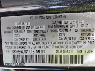 2018 Mazda CX-5 Sport with VIN JM3KFBBM4J0417018, listed as a IAAI auction lot 41984290 with 104,113 mi miles. Bid and sale history available at carsss.com. Image 9.