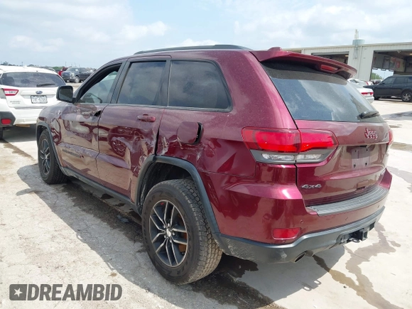 2017 Jeep Grand Cherokee Trailhawk with VIN 1C4RJFLG3HC699828, listed as a IAAI auction lot 42135444 with 98,596 mi miles and . Bid and sale history available at DreamBid. Image 3.