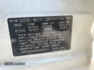 2009 Suzuki SX4 z VIN JS2YC416396200021, wystawiony jako Copart lot #56676075 z przebiegiem 150 981 mil mil oraz Szkoda całkowita • Salvage title. Historia ofert i sprzedaży dostępna na DreamBid. Obrazek 12.