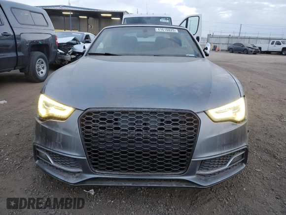 2014 Audi S5 Premium Plus with VIN WAUCGAFHXEN004107, listed as a Copart auction lot 41610825 with 122,154 mi miles and Clean Title. Bid and sale history available at carsss.com. Image 5.