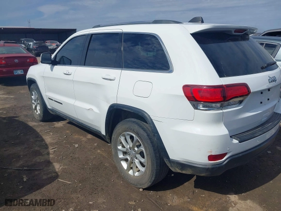 2021 Jeep Grand Cherokee Laredo X with VIN 1C4RJEAG2MC605574, listed as a IAAI auction lot 41642362 with 104,066 mi miles. Bid and sale history available at carsss.com. Image 3.