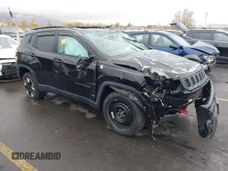 2018 Jeep Compass Trailhawk with VIN 3C4NJDDB4JT128820, listed as a IAAI auction lot 40959555 with Not provided miles and . Bid and sale history available at DreamBid. Image 1.