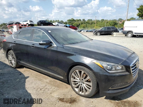 2017 Genesis G80 Ultimate with VIN KMHGN4JFXHU199715, listed as a Copart auction lot 72476994 with 133,454 mi miles and Clean Title. Bid and sale history available at DreamBid. Image 4.