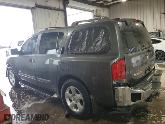 2007 Nissan Armada SE z VIN 5N1BA08A27N700193, wystawiony jako Copart lot #58807975 z przebiegiem 254 318 mil mil oraz Szkoda całkowita • Salvage title. Historia ofert i sprzedaży dostępna na DreamBid. Obrazek 2.