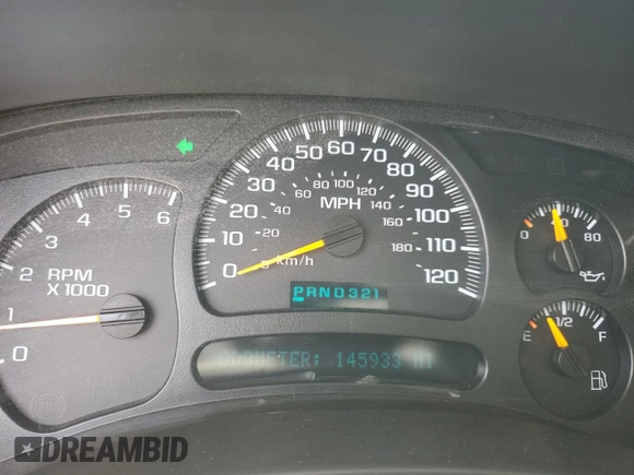 2005 Chevrolet Tahoe LT with VIN 1GNEK13T35R257272, listed as a Copart auction lot 61173025 with 145,933 mi miles and Salvage title. Bid and sale history available at DreamBid. Image 9.