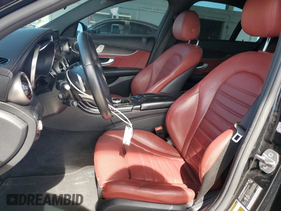2017 Mercedes-Benz C 300 with VIN 55SWF4JB7HU205892, listed as a Copart auction lot 59607825 with 104,146 mi miles and Salvage title. Bid and sale history available at DreamBid. Image 7.