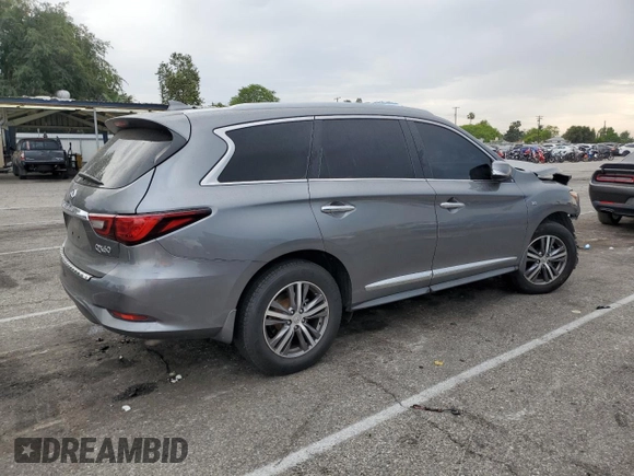 2020 Infiniti QX60 Luxe with VIN 5N1DL0MN6LC541566, listed as a Copart auction lot 59375575 with 43,485 mi miles and Salvage title. Bid and sale history available at DreamBid. Image 3.