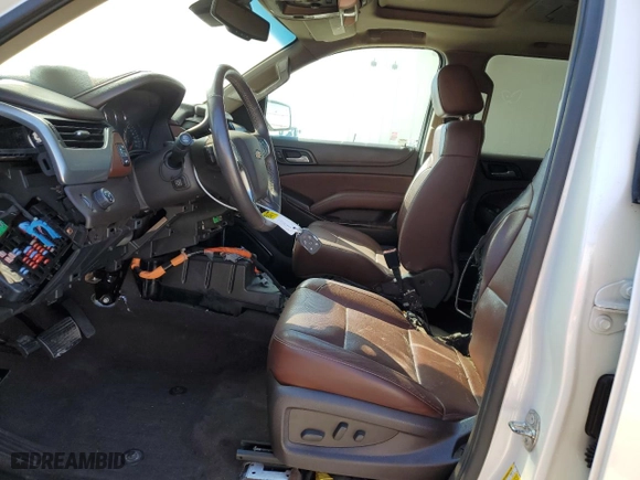 2015 Chevrolet Tahoe LTZ with VIN 1GNSCCKC0FR639998, listed as a Copart auction lot 46825225 with 0 mi miles and Salvage Title. Bid and sale history available at carsss.com. Image 7.