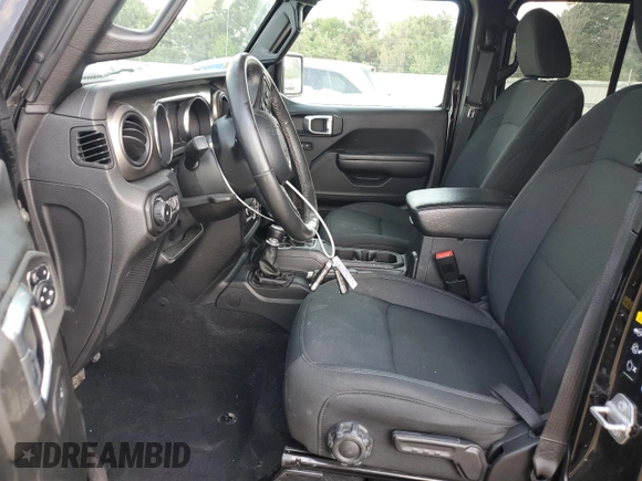 2021 Jeep Wrangler Unlimited Sport S with VIN 1C4HJXDN8MW523574, listed as a Copart auction lot 63010355 with 29,344 mi miles and Salvage title. Bid and sale history available at DreamBid. Image 7.