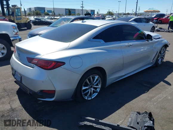 2018 Infiniti Q60 Luxe with VIN JN1EV7EK9JM340755, listed as a IAAI auction lot 41870273 with 82,275 mi miles and . Bid and sale history available at carsss.com. Image 4.