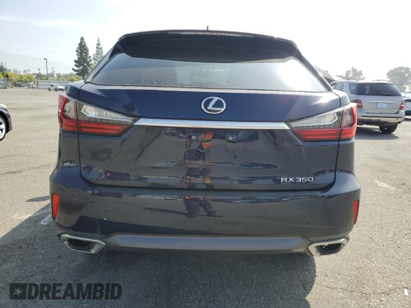 2016 Lexus RX 350 with VIN 2T2ZZMCA5GC001066, listed as a Copart auction lot 60964615 with 41,281 mi miles and Salvage title. Bid and sale history available at DreamBid. Image 6.