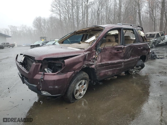 2007 Honda Pilot EX-L with VIN 2HKYF18567H535399, listed as a Copart auction lot 42993805 with 249,573 mi miles and Salvage Title. Bid and sale history available at carsss.com. Image 1.