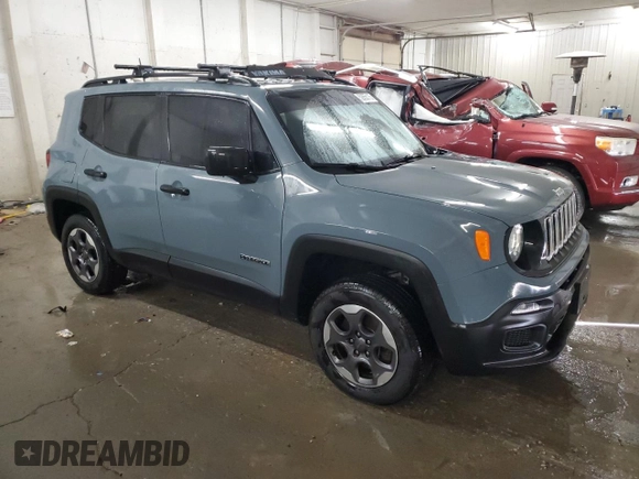 2017 Jeep Renegade Sport with VIN ZACCJBAB1HPG23090, listed as a Copart auction lot 52855115 with 72,821 mi miles and Salvage Title. Bid and sale history available at carsss.com. Image 4.