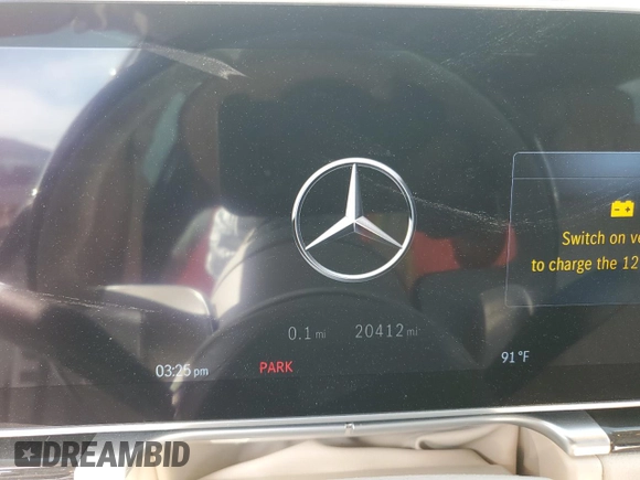 2023 Mercedes-Benz S-Class S 500 with VIN W1K6G6DB7PA197070, listed as a Copart auction lot 43637385 with 20,412 mi miles and Salvage Title. Bid and sale history available at carsss.com. Image 9.