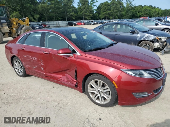 2014 Lincoln MKZ with VIN 3LN6L2G98ER805989, listed as a Copart auction lot 58625875 with 101,185 mi miles and Salvage title. Bid and sale history available at DreamBid. Image 4.