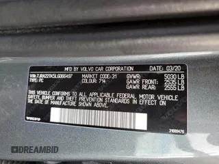 2020 Volvo S60 Momentum with VIN 7JRA22TK5LG066497, listed as a Copart auction lot 63105214 with 21,398 mi miles and Salvage Title. Bid and sale history available at carsss.com. Image 12.