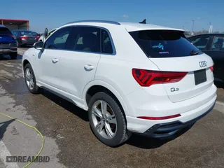2020 Audi Q3 S line Premium with VIN WA1DECF34L1078019, listed as a IAAI auction lot 41928005 with 62,303 mi miles. Bid and sale history available at carsss.com. Image 3.